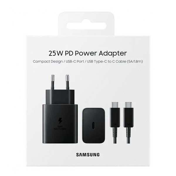 آداپتور سامسونگ 25 وات به همراه کابل USB-C