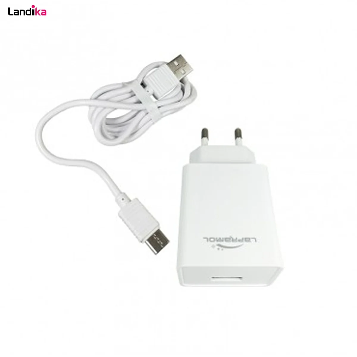 شارژر دیواری لاپرامول مدل LP-C12 به همراه کابل تایپ سی