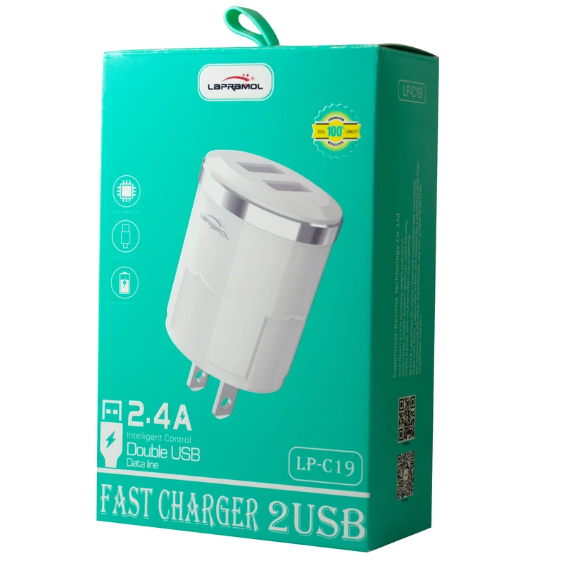 شارژر دیواری لاپرامول مدل LP-C19 به همراه کابل تبدیل USB-C