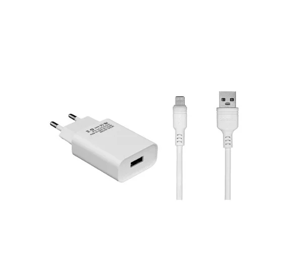 شارژر دیواری مدل AS-CS26 KIT به همراه کابل تبدیل لایتنینگ