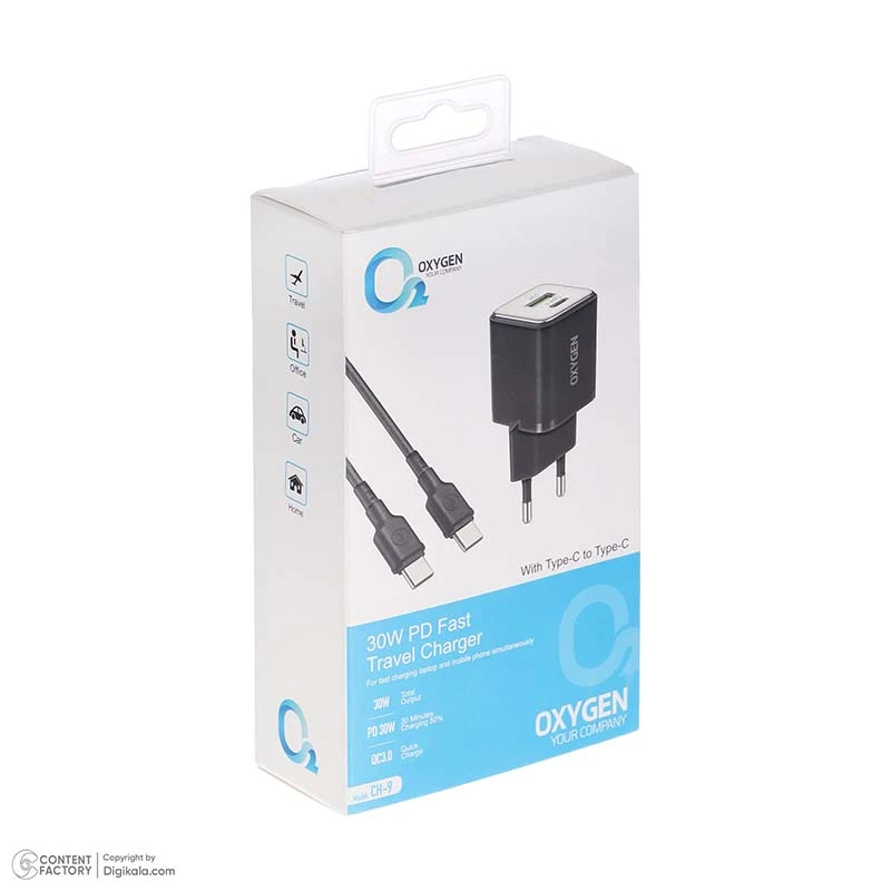 شارژر دیواری 30 وات اکسیژن مدل CH-9