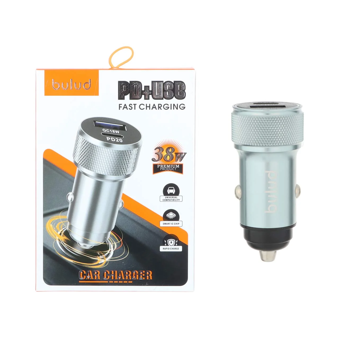 شارژر فندکی فست و PD دو پورت Bulud مدل C05 38W