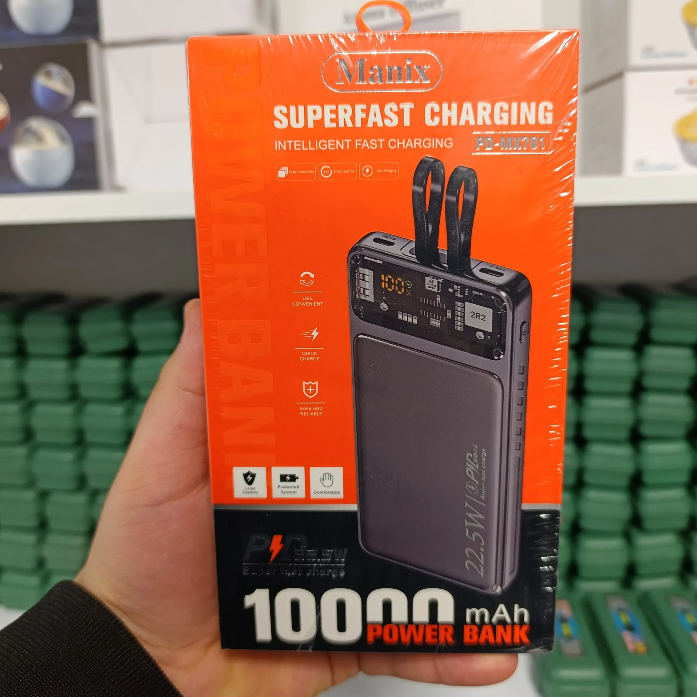 پاوربانک مانیکس مدل PD-MX701 ظرفیت 10000 میلی‌ آمپر فست شارژ