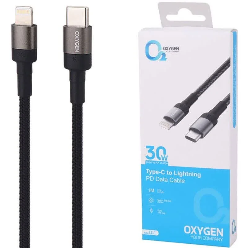 کابل تبدیل USB به لایتنینگ اکسیژن مدل LX1
